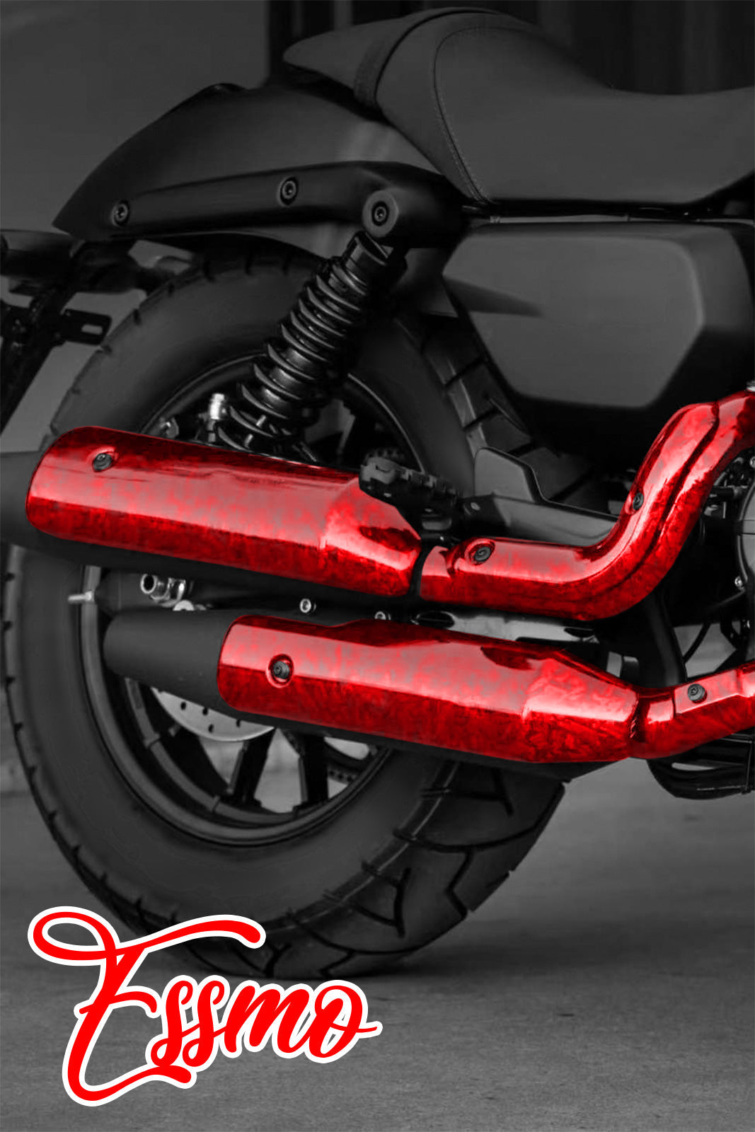 24K Chopped Forged Carbon Fiber Gloss Red Vinyl Wrap