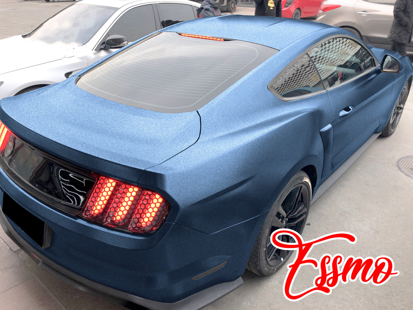 Heavy Metal Diamond Satin Storm Blue Vinyl Wrap