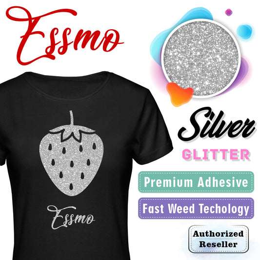 ESSMO™ Silver Glitter Sparkle Heat Transfer Vinyl HTV DG04