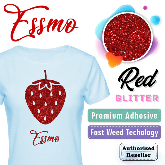ESSMO™ Red Glitter Sparkle Heat Transfer Vinyl HTV DG06