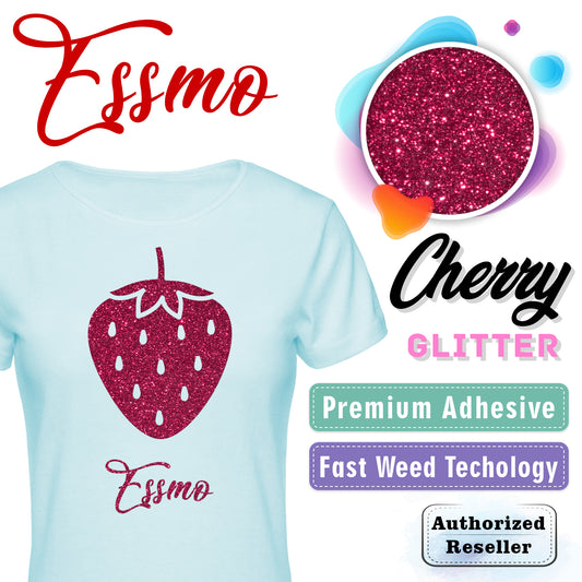 ESSMO™ Cherry Glitter Sparkle Heat Transfer Vinyl HTV DG11