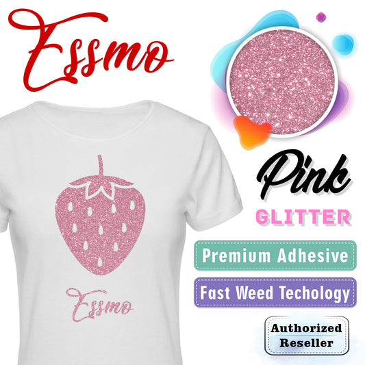 ESSMO™ Pink Glitter Sparkle Heat Transfer Vinyl HTV DG16