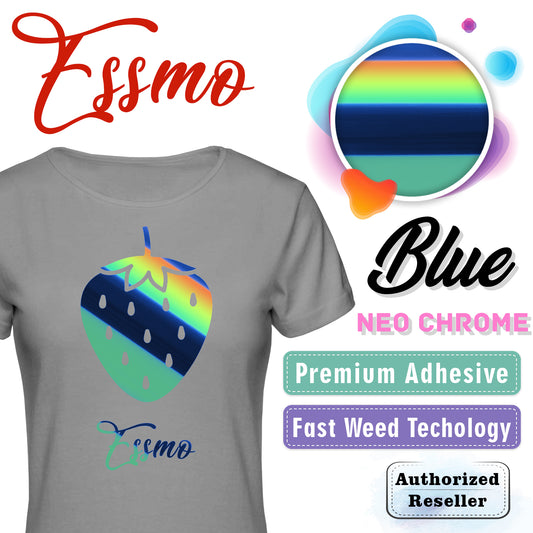 ESSMO Royal Blue Glitter Heat Transfer Vinyl HTV Sheet T-Shirt 20