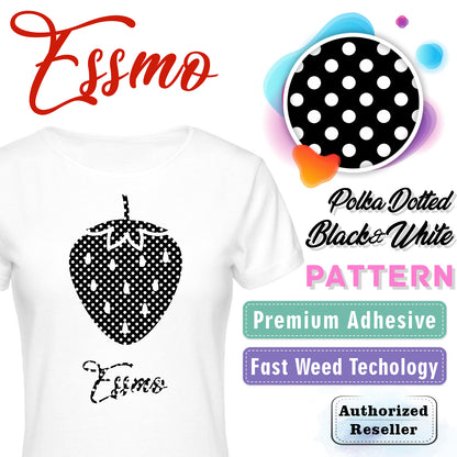 ESSMO™ Polka Dot Black White Pattern Heat Transfer Vinyl HTV SP20