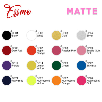 20pcs 16 Colors Matte Heat Transfer Vinyl 12"x10" HTV Bundle