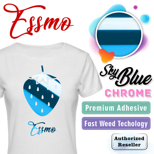 ESSMO™ Sky Blue Chrome Heat Transfer Vinyl HTV DS19
