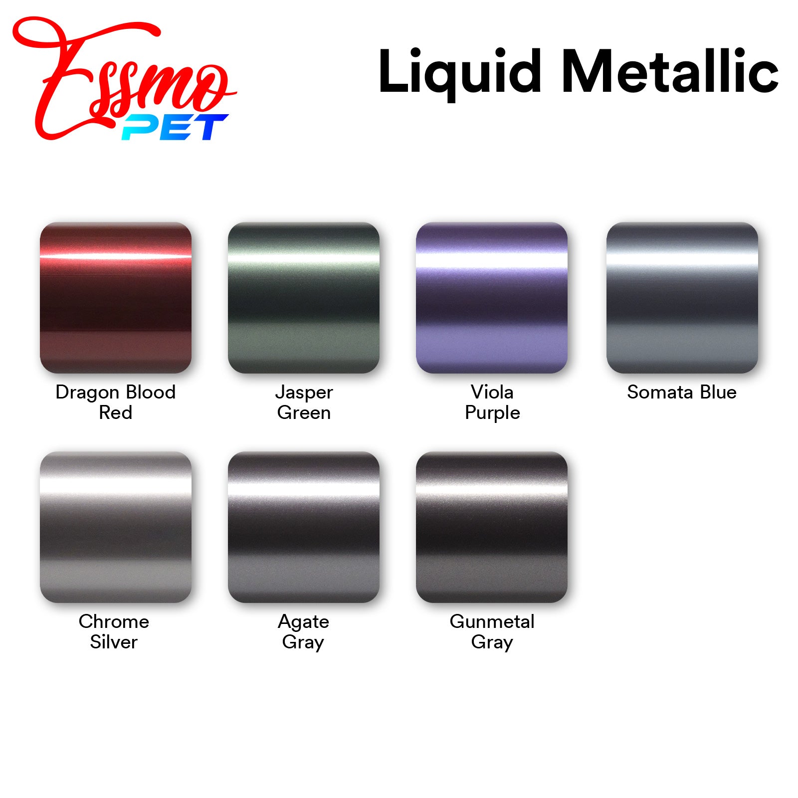 PET Liquid Metallic Gunmetal Gray Vinyl Wrap – Essmovinyl