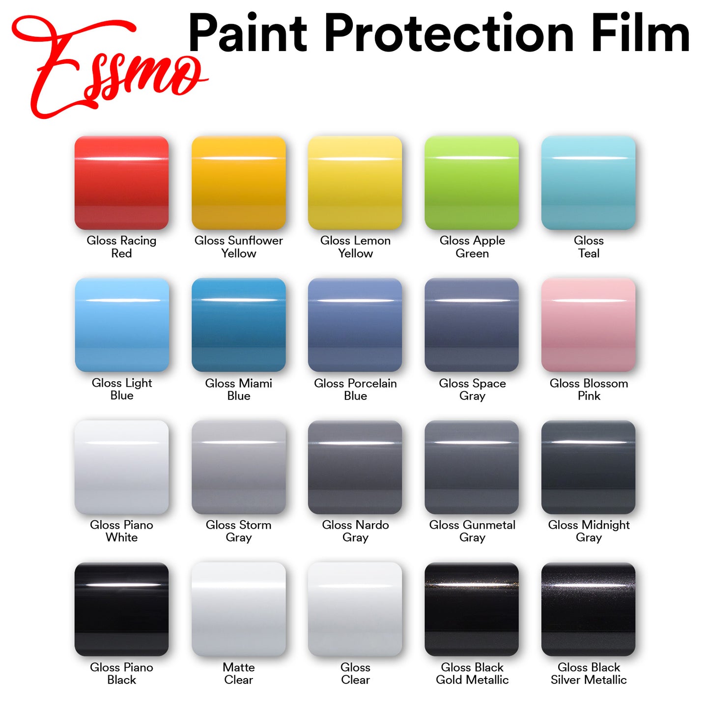 ESSMO Piano Black Paint Protection Film Gloss