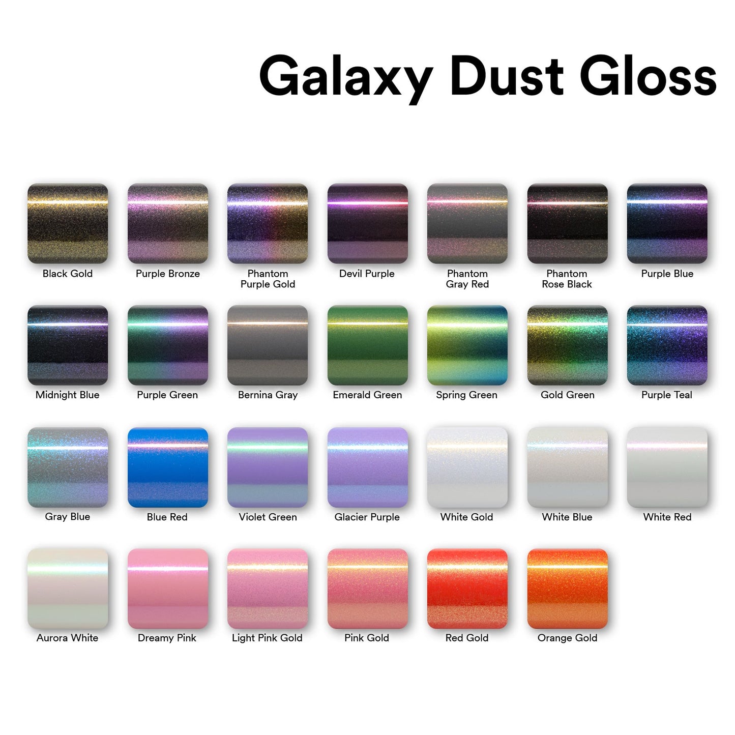 Galaxy Dust Gloss White Gold Vinyl Wrap