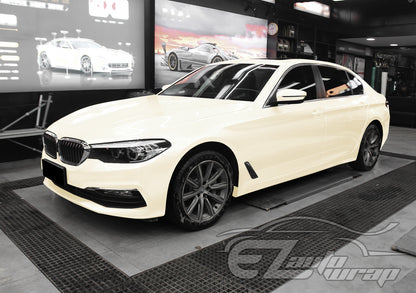 Gloss Pearlescent Cream White Vinyl Wrap