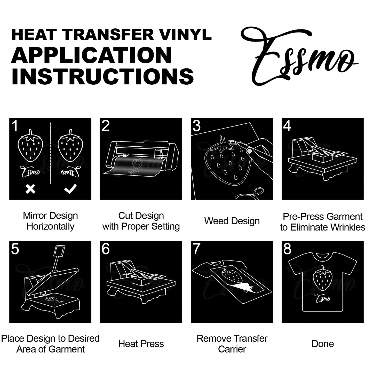 ESSMO™ Rainbow White Glitter Sparkle Heat Transfer Vinyl HTV DG21