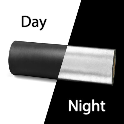 ESSMO™ Black / Silver Reflective Heat Transfer Vinyl HTV RT02