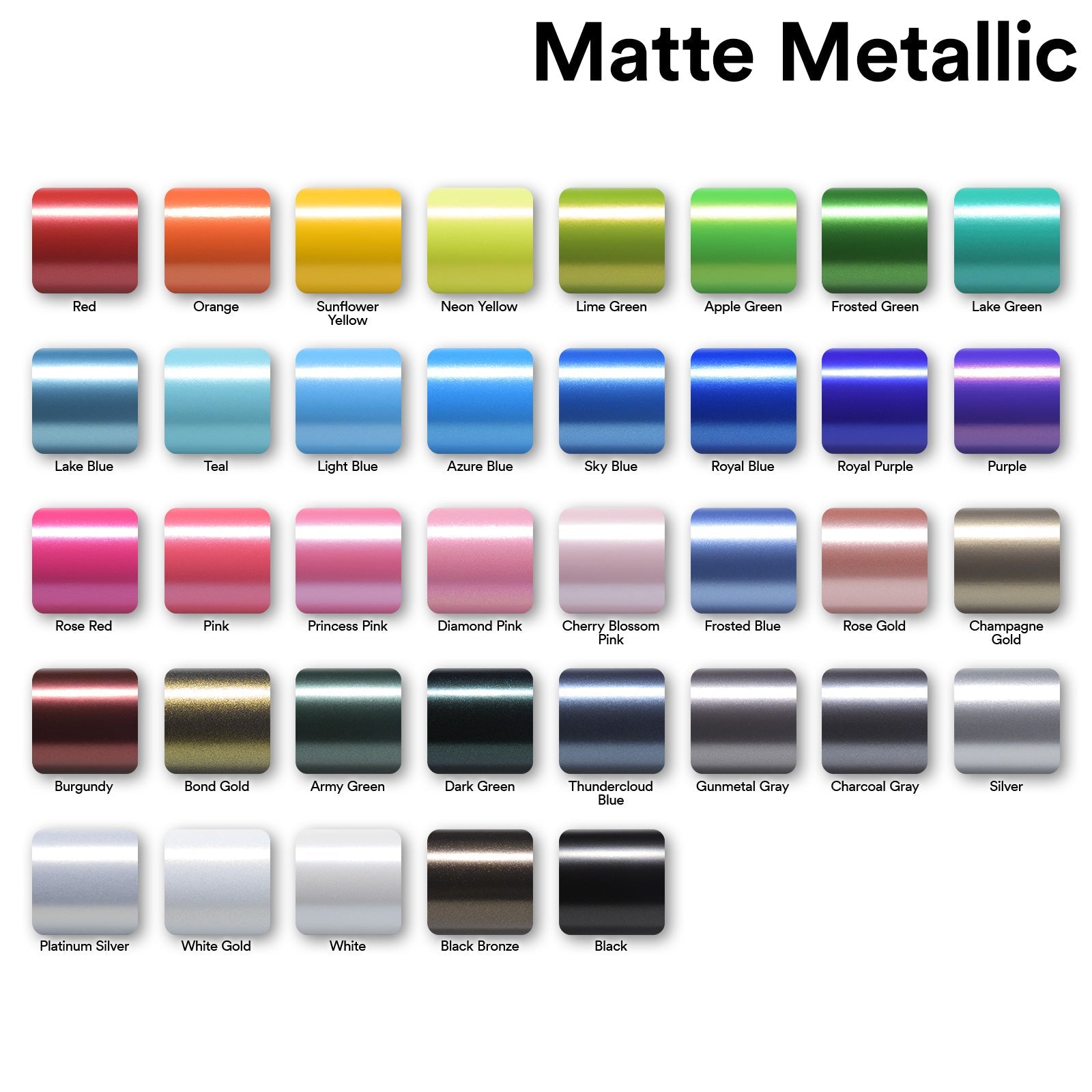 30 x 10' Matte Wrapping Paper | 7 Stock Colors, Rose Gold