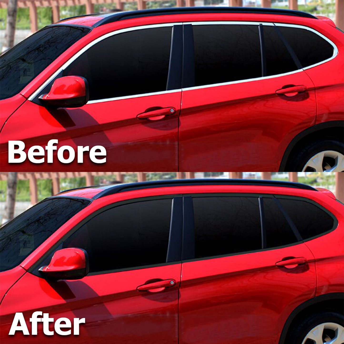 PET Super Gloss Black Vinyl Chrome Delete Black Out Kit